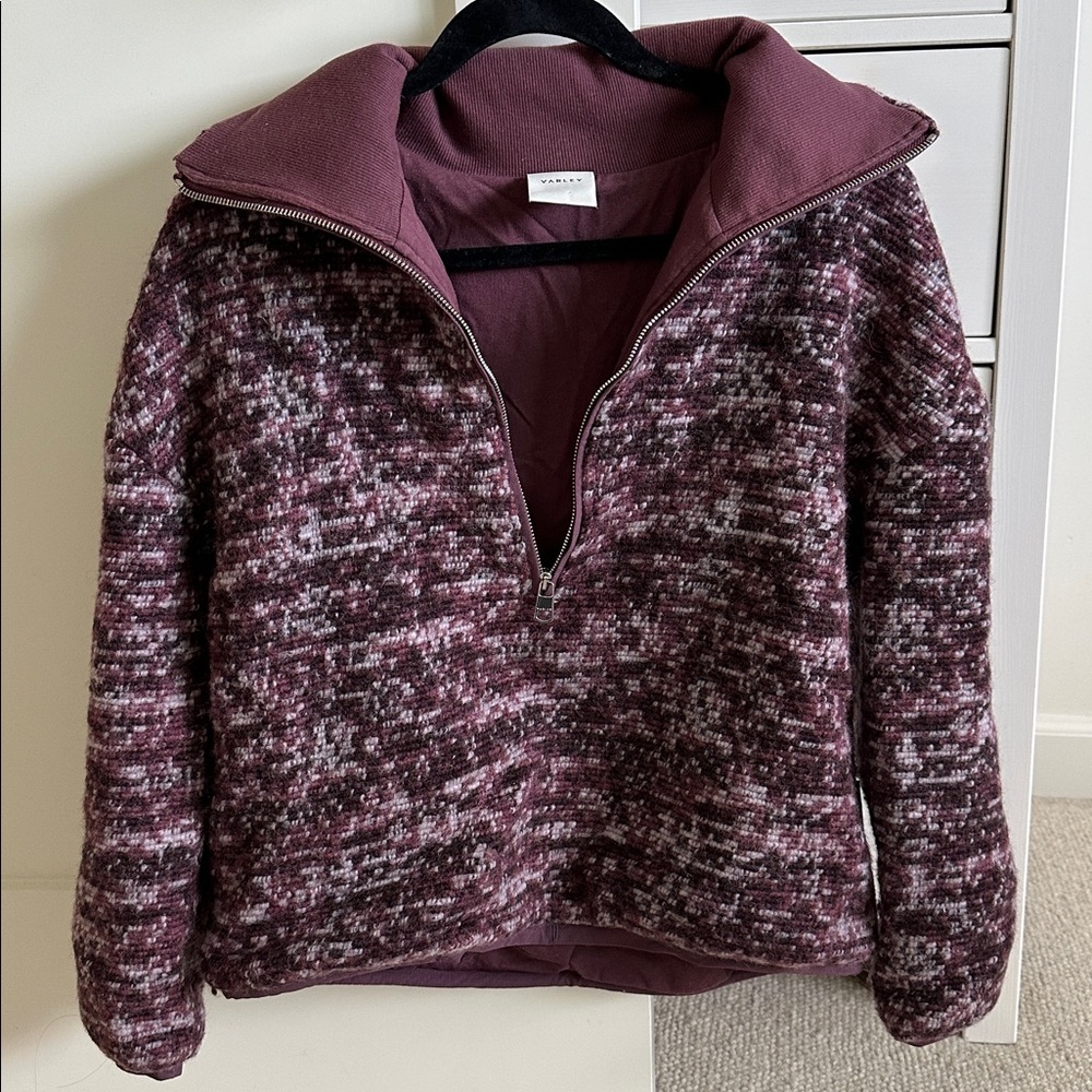Varley Women's Maroon Patterned Sweater - image 8
